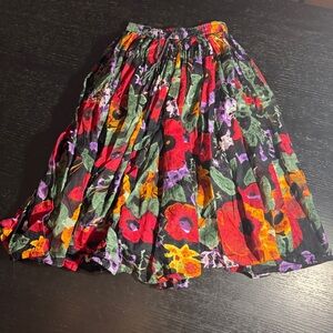 Watercolor Floral Sheer Skirt